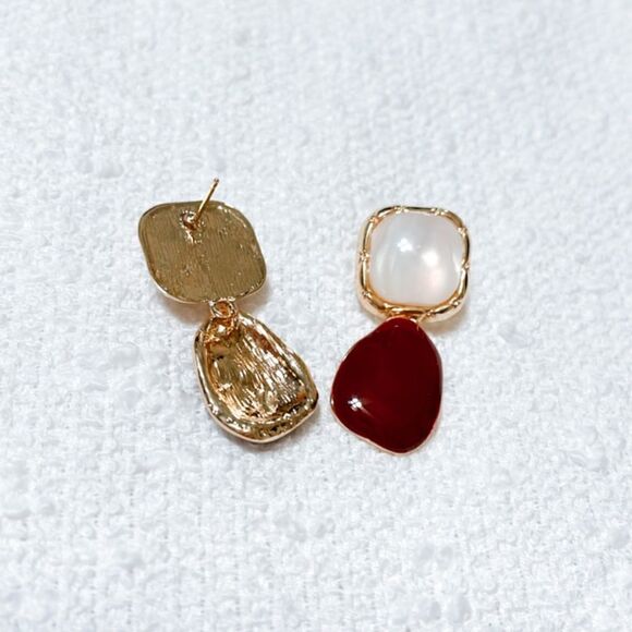 Geo dangle earrings M198 - Picture 4 of 5